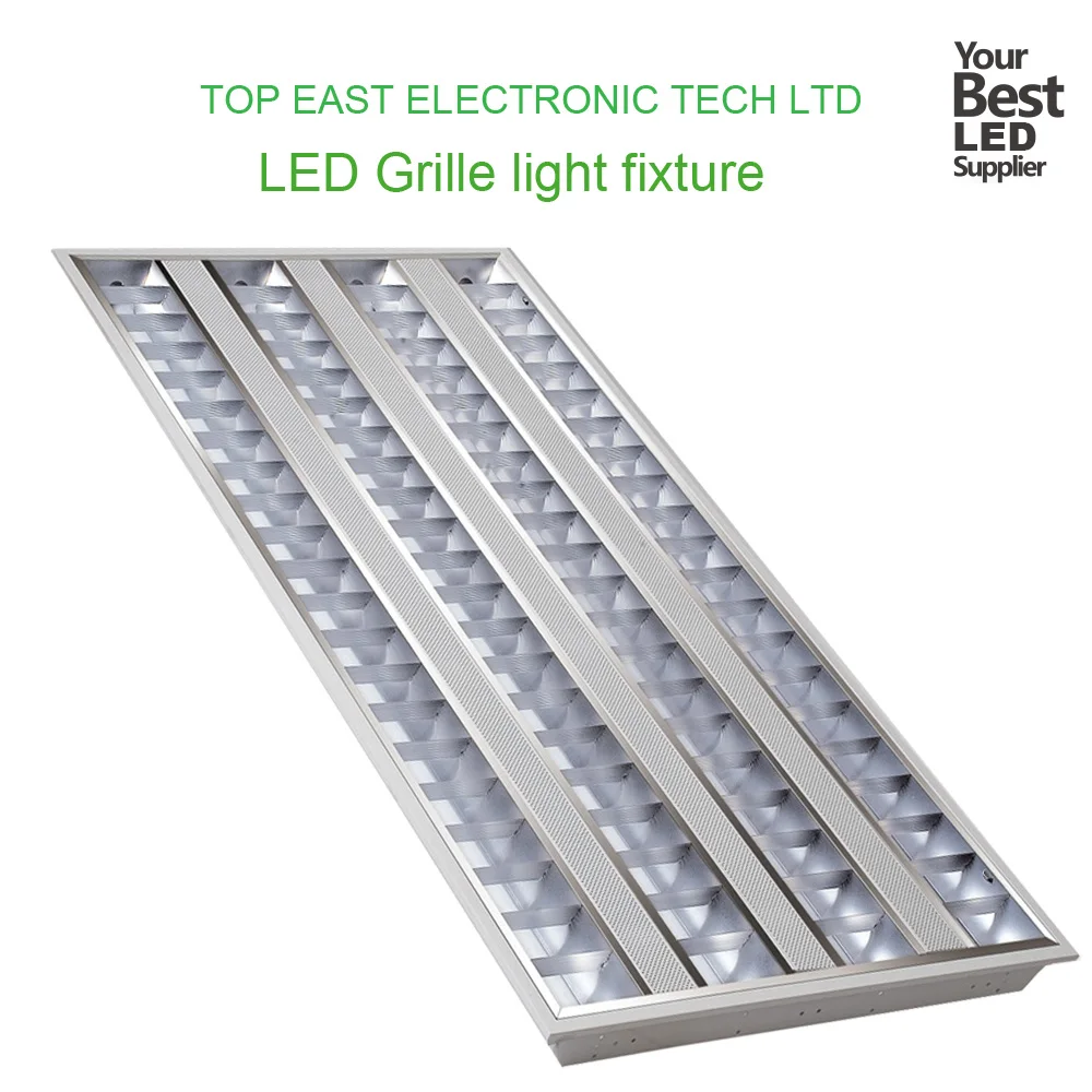 OEM factory China T5 led grille light 2x28w fluorescent lamp casing for office lighting fixture