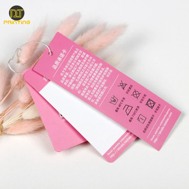 Free Design Custom Logo Hang Tags for Clothing Paper Black Offset Printing Garment Shoes Bag Suitcase Accessories Printed