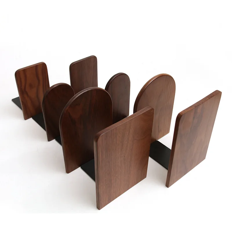 
Factory supplies custom black walnut wooden bookends for kids 