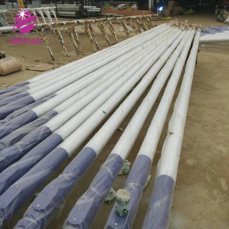 Q235 steel 3 meter solar lampposts hot dipped galvanised light pole