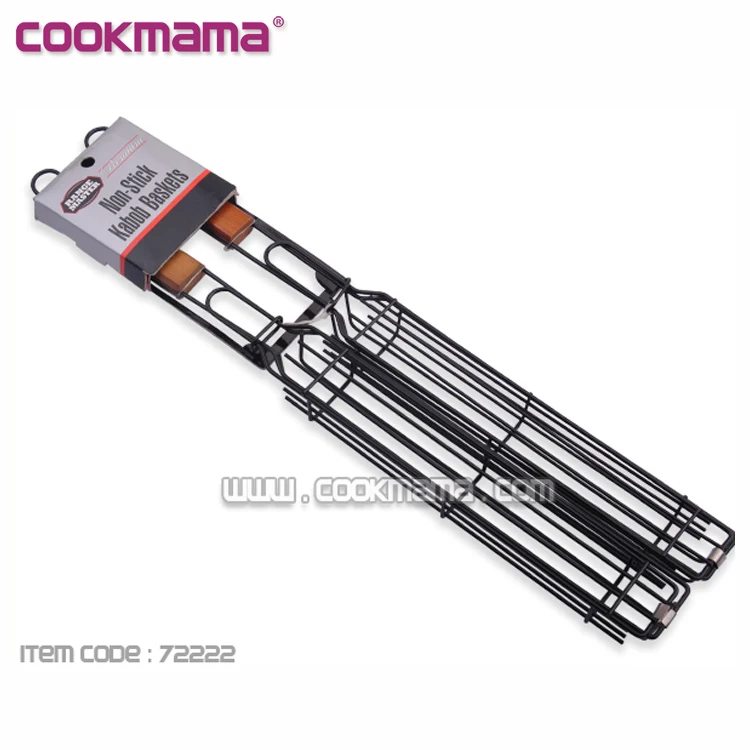 Non-Stick Shish Kabobs grill basket