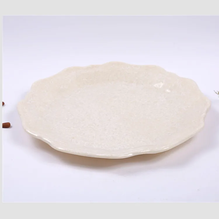 Wholesale melamine snack plate Plastic chip and dip plate Melamine divided plate