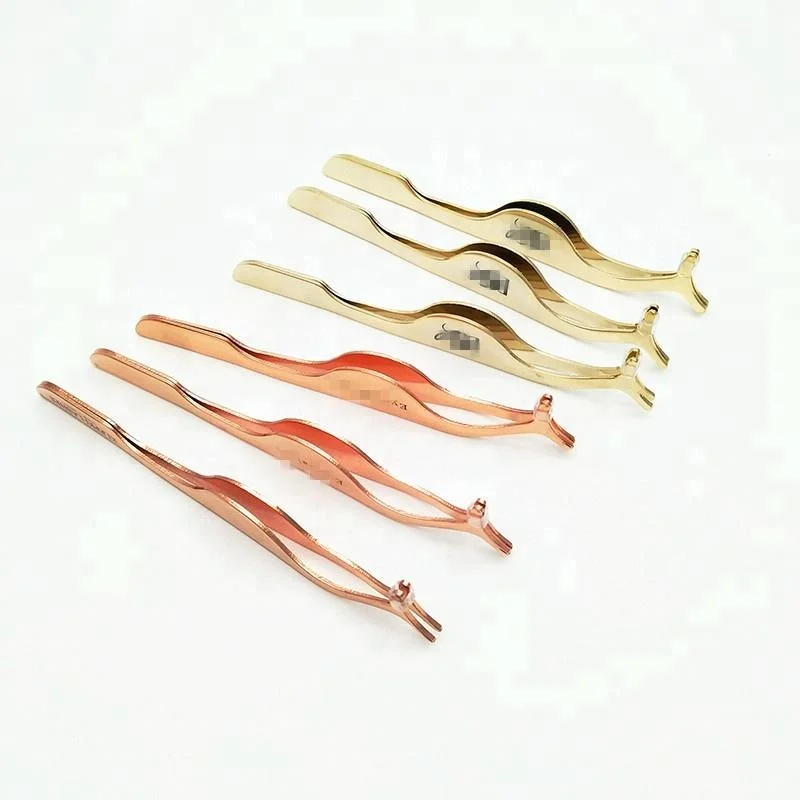 
Stainless Portable Auxiliary Clip False Eyelashes Applicator Tweezer Eyelash Extension Remover Makeup Lash Tool 