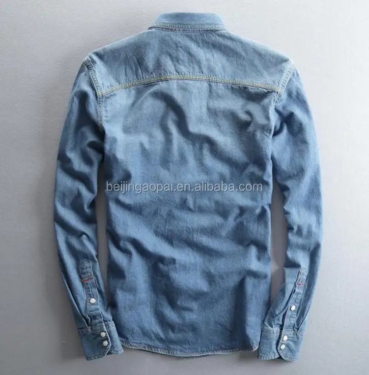 
Denim Material Jeans shirts Manufacturers fashion cotton men jeans shirt 