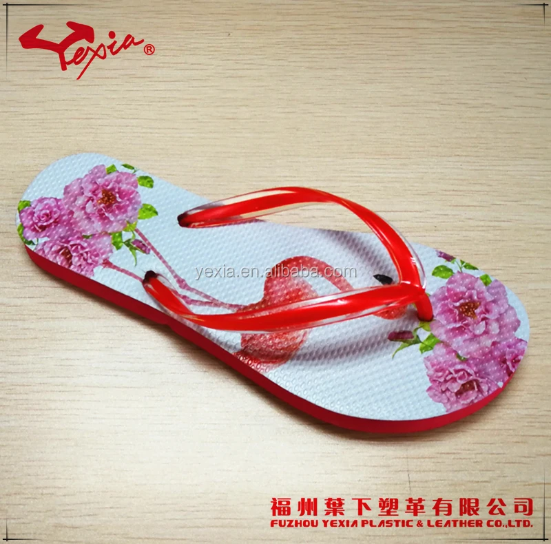 women tongs sublimation printing fashion flip flop