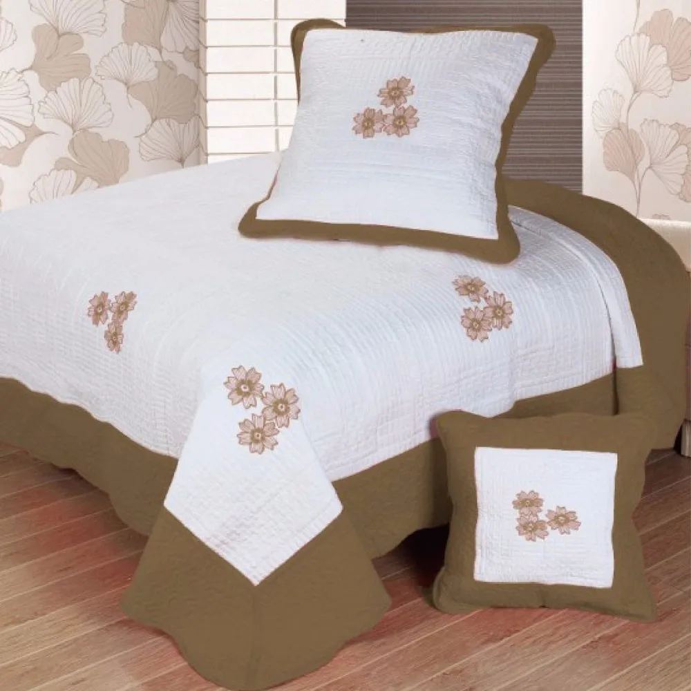 Microfiber Quilted Bedspread Soft Bed Linen With Pillow