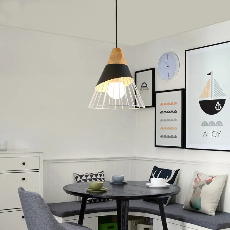 Simple Nordic Style Metal Material Hanging Pendant Lamp