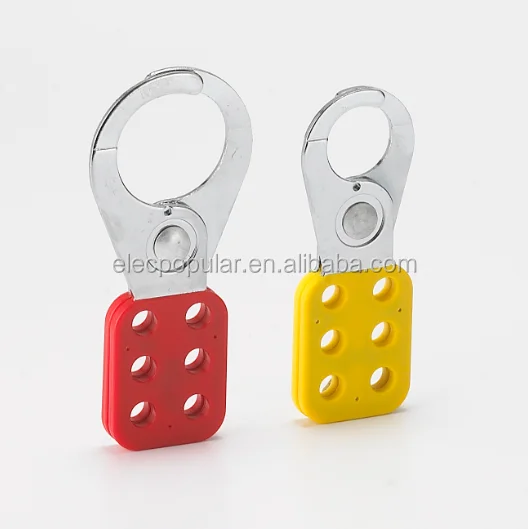 safety lockout hasp with plastic coated