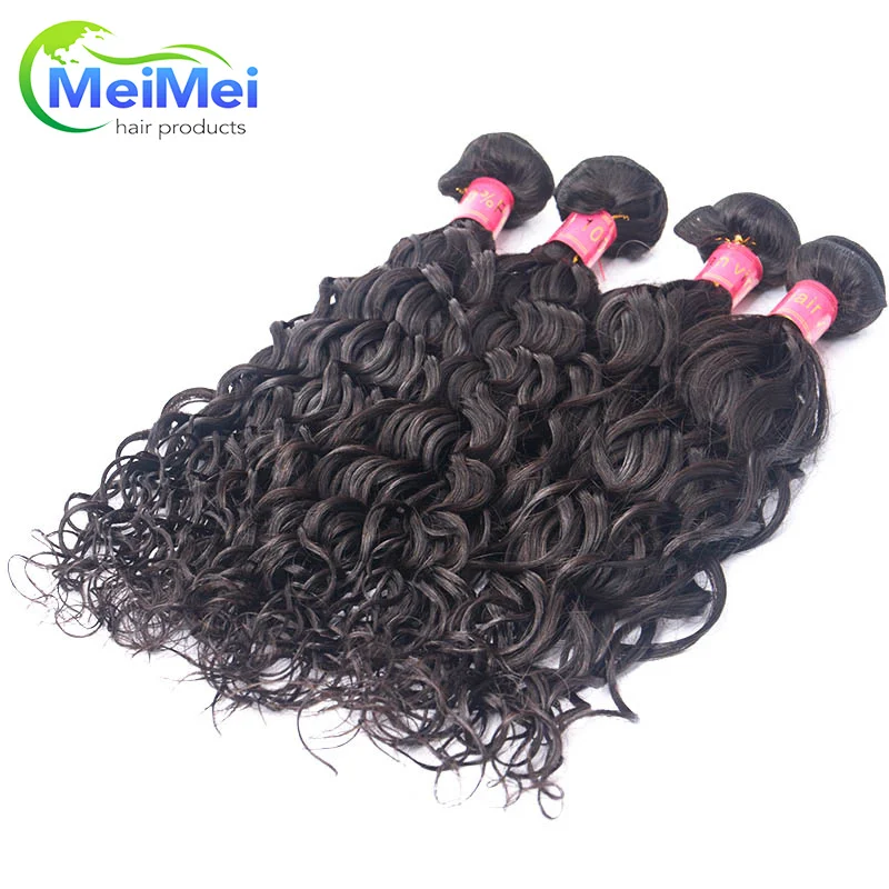 8A unprocessed brazilian human hair water wave popular style  Wet and Wavy Virgin Natural Wave Weft for black girls