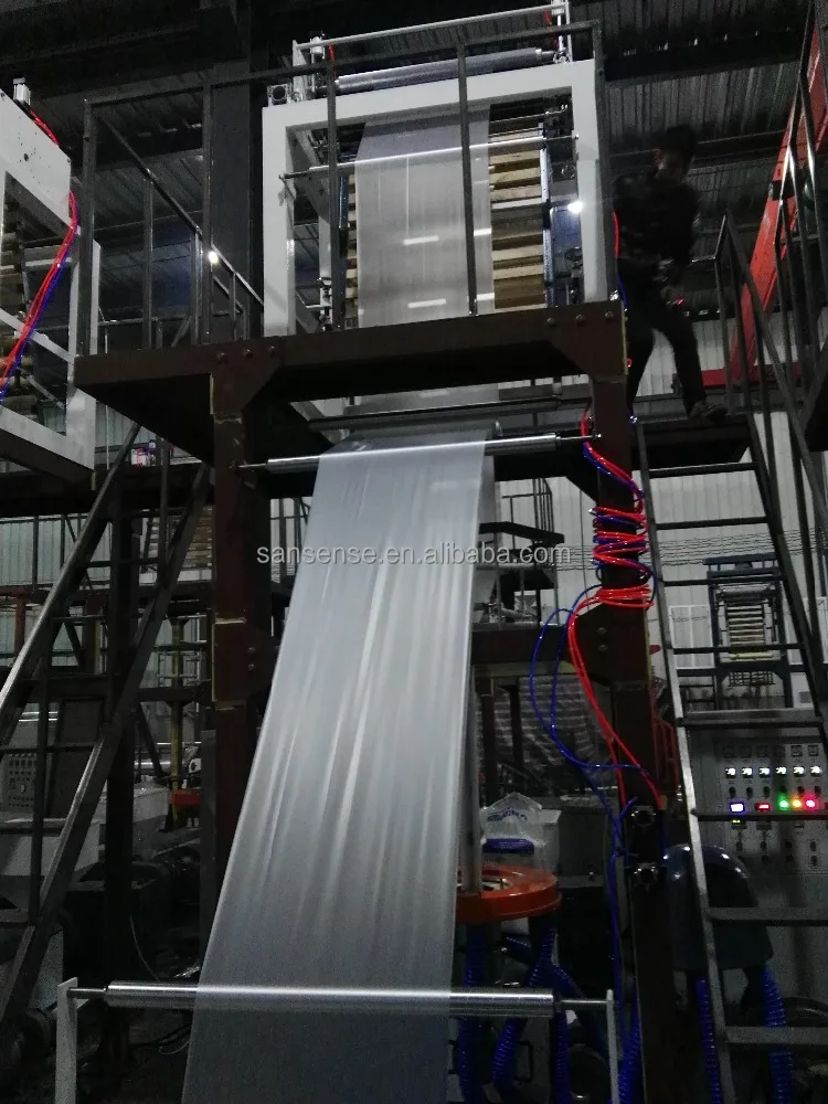 hdpe ldpe film blown machine plastic extruder for tshirt bag