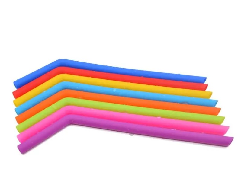 Kids Safety Foldable Silicone Rubber Straw