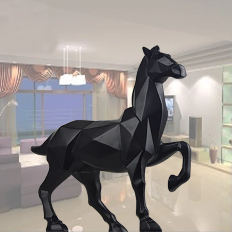 
Custom Multi-style Geometric Block Horse Bear Elephant European Ornaments Animal Model Creative For Home Decorations 