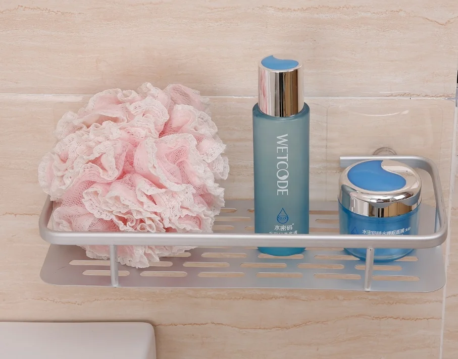 2021 Amazon hot selling Wall mounted space aluminum Kitchen Bathroom Hanging Storage Rack Shelf Basket