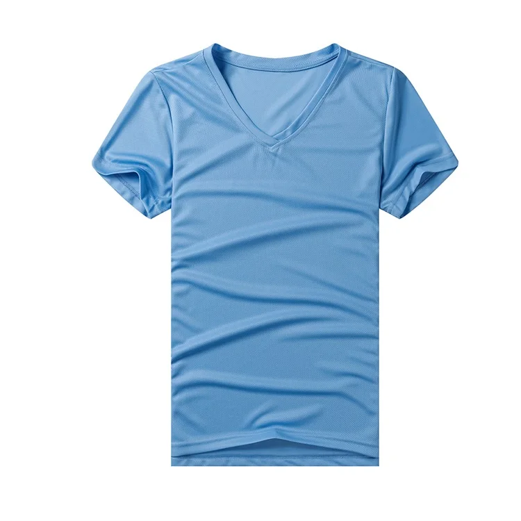 Wholesale Vneck Mesh Dry Fit T Shirts for Marathon Running