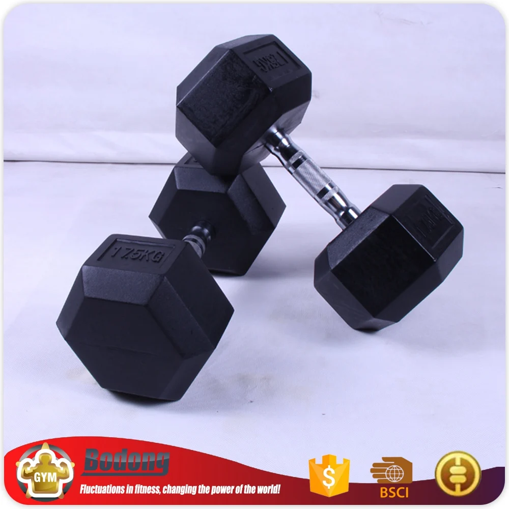 Модные гантели MD приятель резиновая hex в Тяжелая атлетика