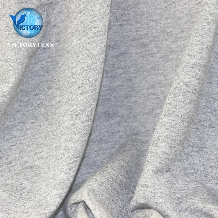 100 Gray Grey Cloth Towel Cotton French Terry Knit Fabric Cloth Towel Cotton French Terry Knitted Fabric for Jacket,Coat,Dress