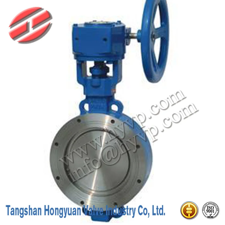 Brass  or Stainless Steel Triple Eccentric Worm Gear Driven wafer type butterfly valve