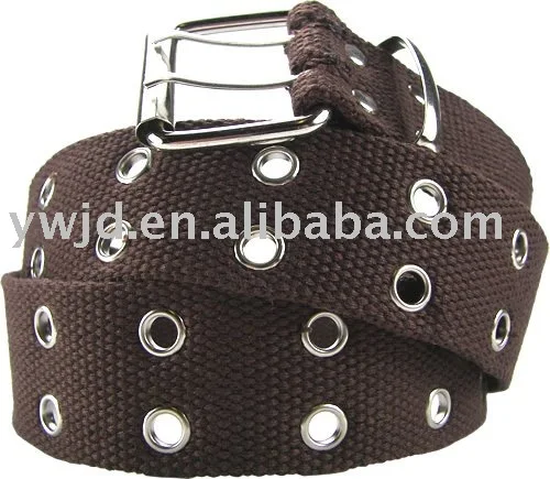 
2 Lines Holes Sport Jeans Polyester Webbing Belt for Men 