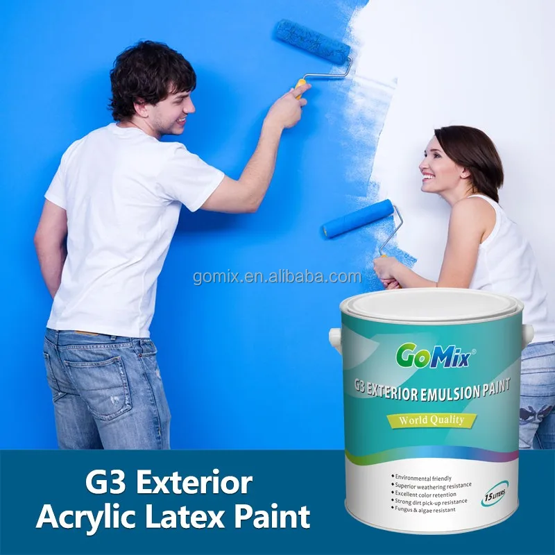 Low MOQ Wide Coverage Good Hiding G3 External Acrylic Paint for Wall