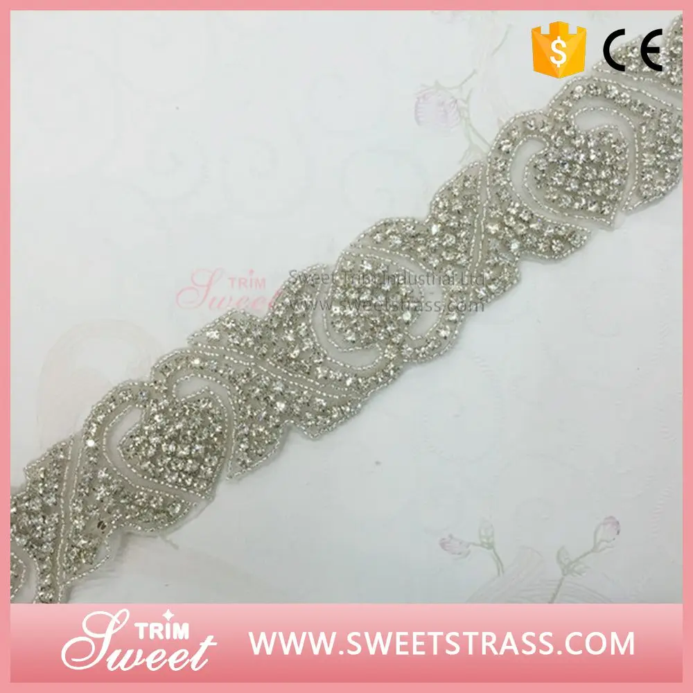 Factory wholesale pearl rhinestone embellishments for headbands
