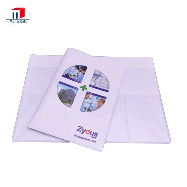 cheap custom full color print soft plastic PVC file folder, plastic prescription paper folder