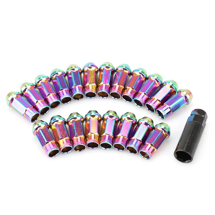 20pcs 6 Spline Steel Wheel Lug Nuts Kit M12x1.5 with Key