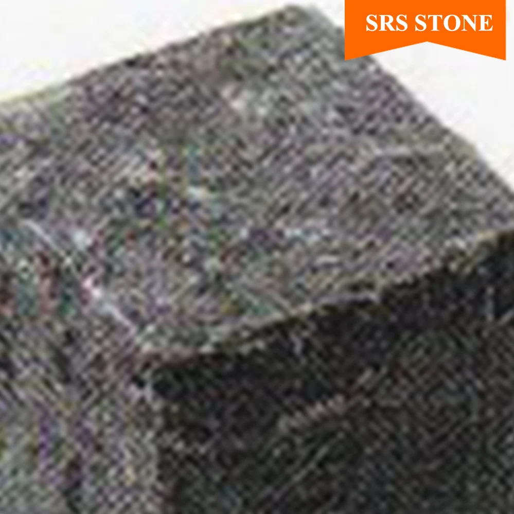 
China Black basalt paver natural split cube driveway granite 