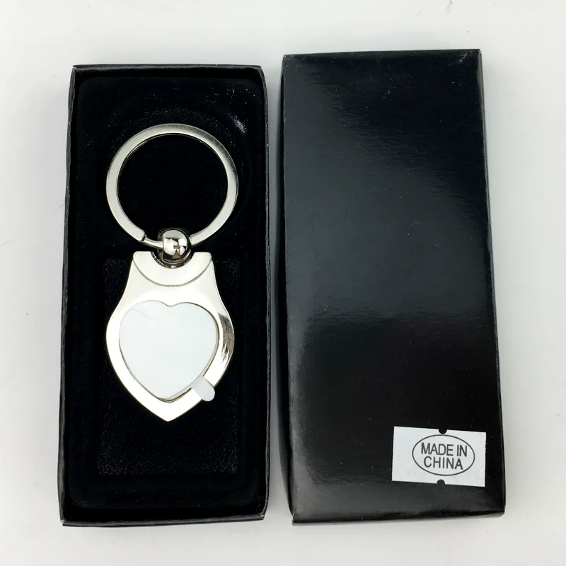 High Quality Heart Shaped Sublimation Blank Metal Keychains A71