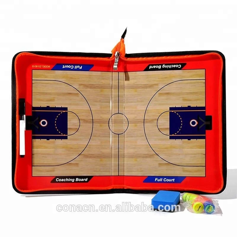 Folding Portable Magnetic Basketball Teaching Coach Tactics Board with Zipper