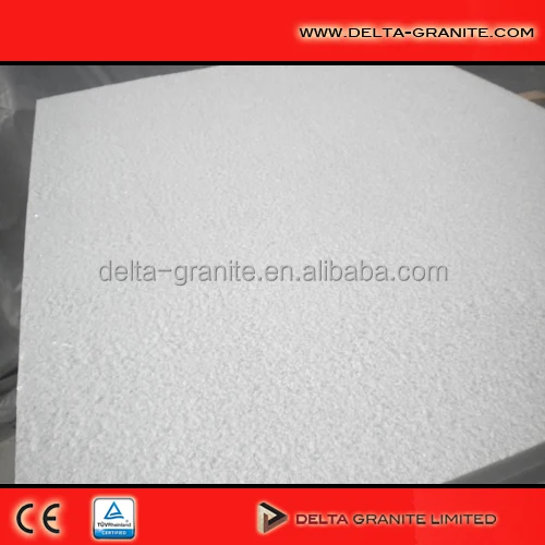 Snow white marble tiles for paving