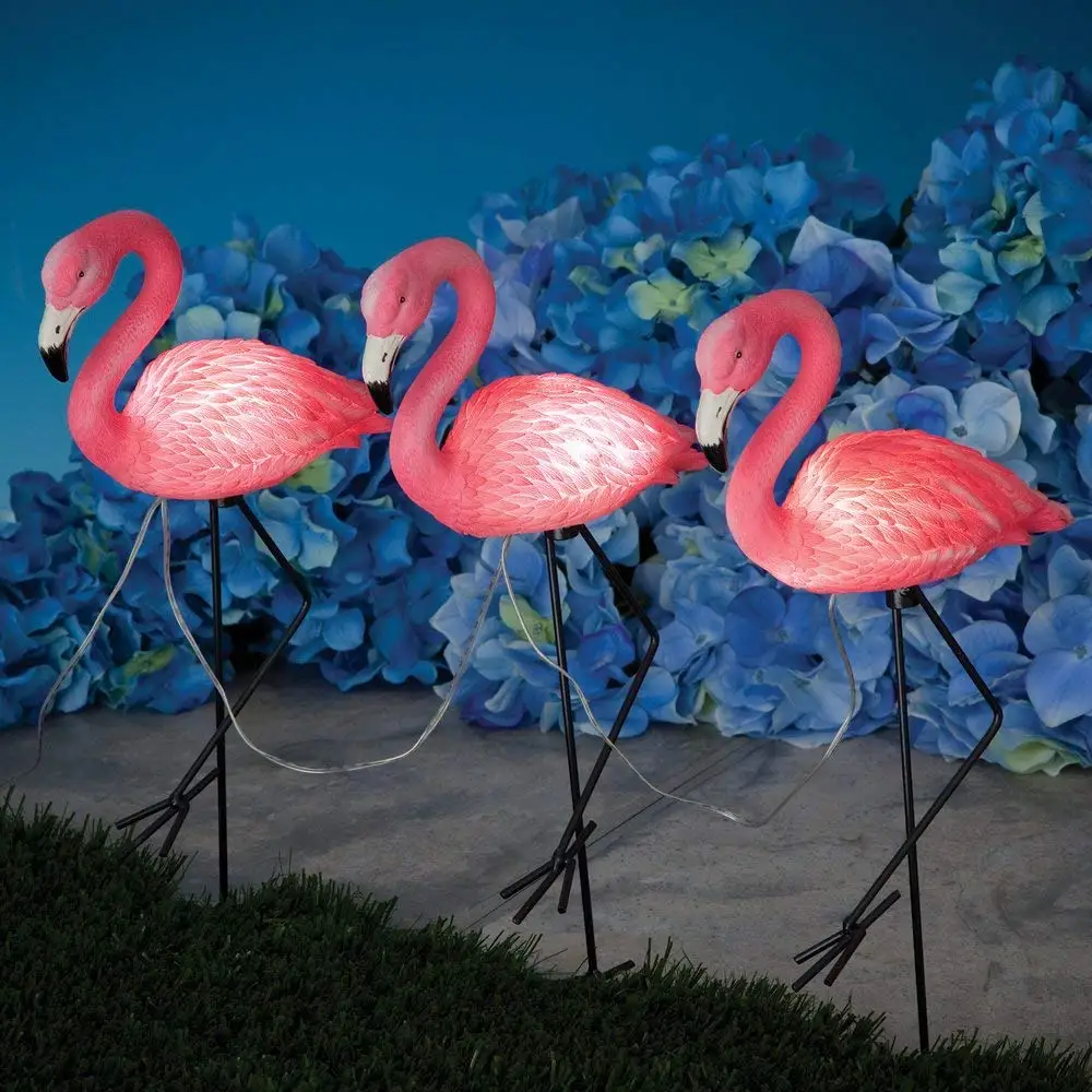 Фламинго-кол, уличный Садовый Солнечный свет, декоративный кол, солнечные садовые светильники