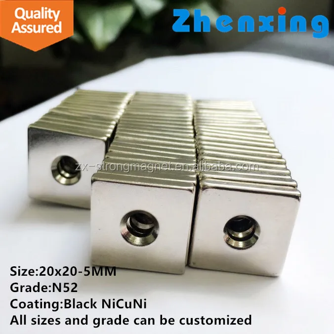 Бесплатный Образец Никель Блок Потайной N52 Неодимовый Магнит Для Saels