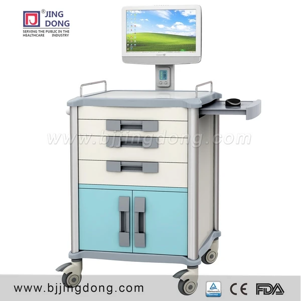 Mobile nurse workstation hospital computer trolley design