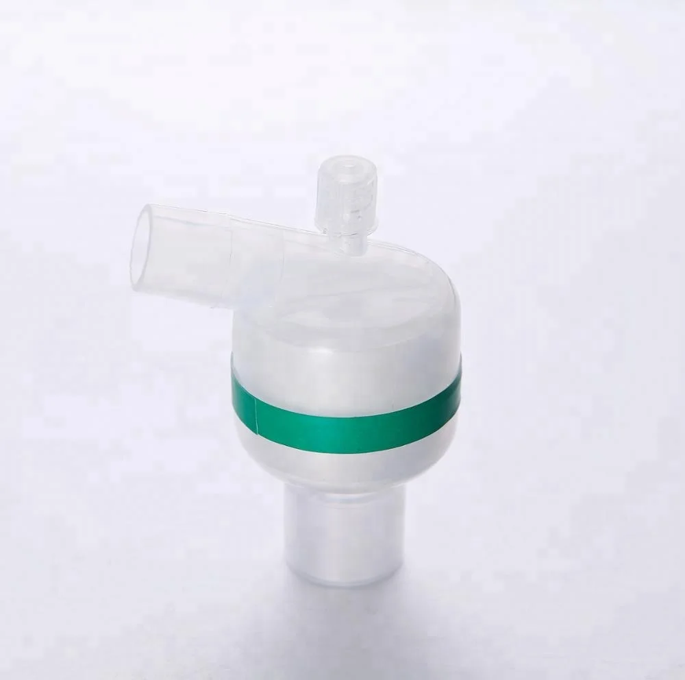 Medical Grade PVC Non-toxic Breathing System HME Filter With Connector Tube
