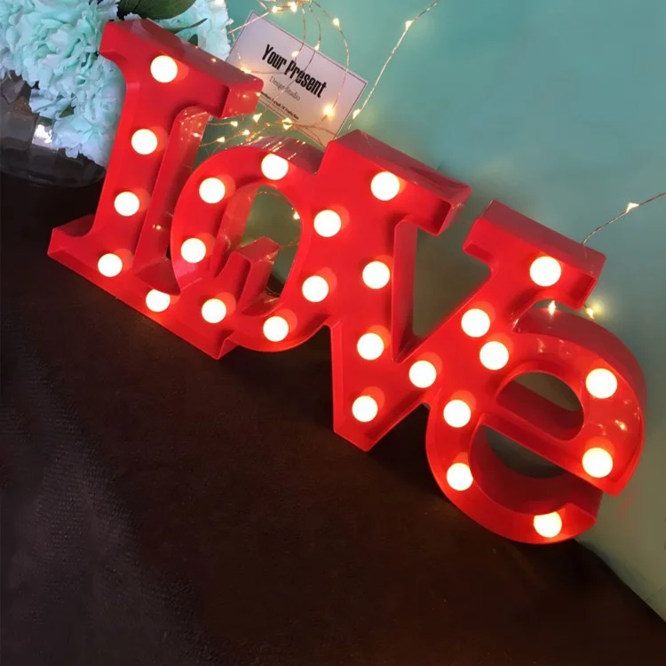 HOT SALES LOVE Letter Lights Marquee Lights Table Top decoration Lights