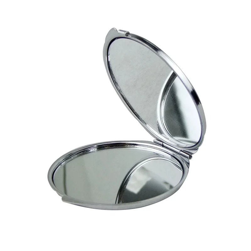 Индивидуальное металлическое косметическое зеркало круглой формы с