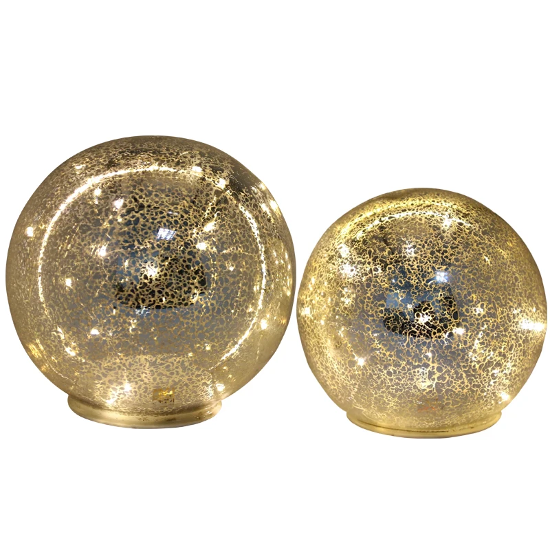 New Product Glass Dome Cloche 3D LED Night Light Table Lamp Christmas Decoration Ball Light