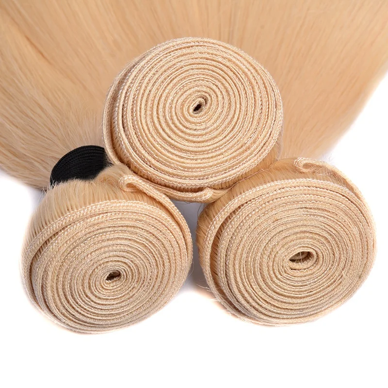 613 10A Raw Unprocessed Virgin Cuticle Aligned Hair Bundle Blonde Wholesale Cheap