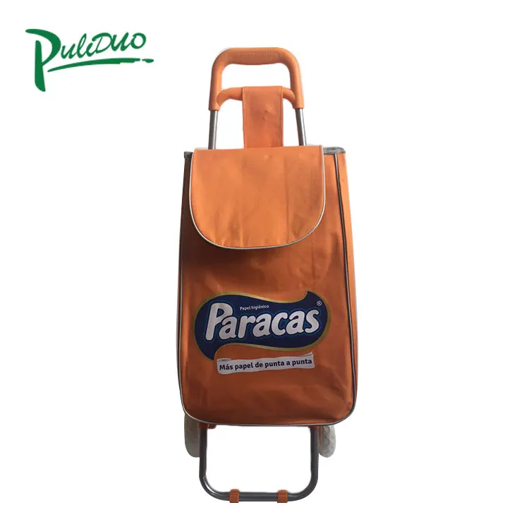 Foldable grocery cart Waterproof Folding Personal Grocery Collapsible Wheel Shopping Trolley Bag