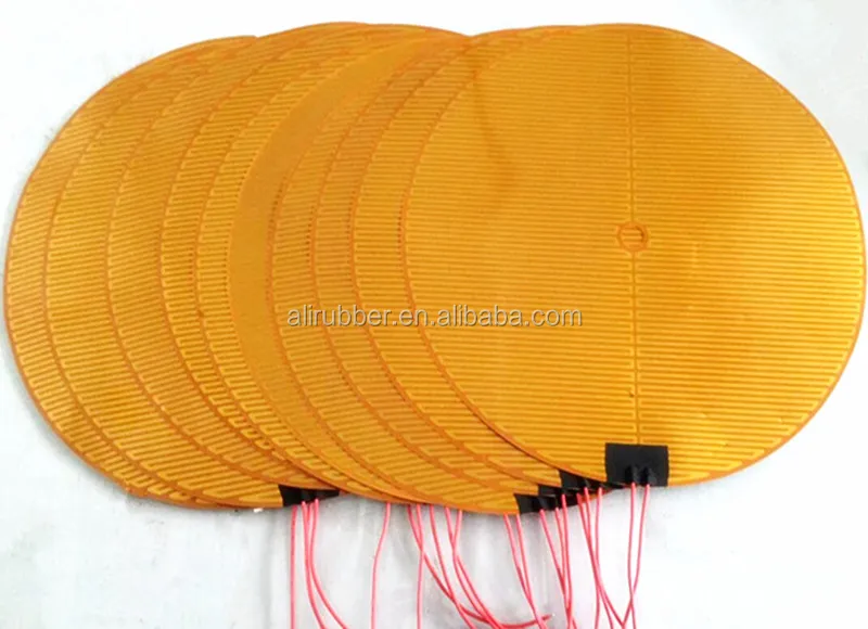 Round Kapton Polyimide Flexible Heaters 12V 300MM With Thermistor