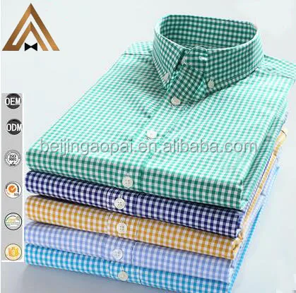 
New clothing s to 3xl size fine cotton green color new pattern check shirt for men 2020 