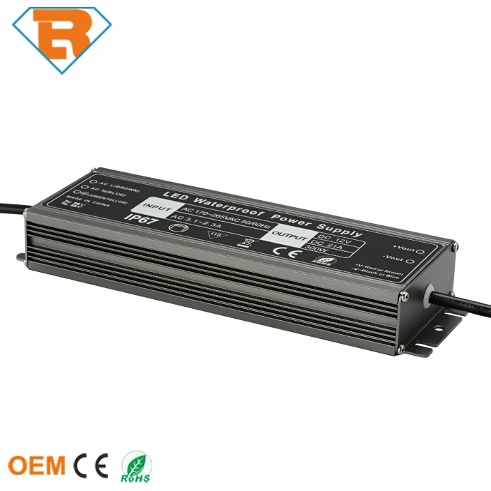 200W Waterproof IP67 Ultra-thin Constant Current LED Power Supply Driver