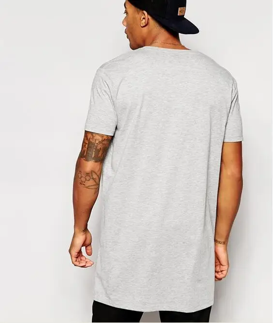 wholesale bulk custom printing men cheap cotton plain extended t shirt blank from china supplier on alibaba