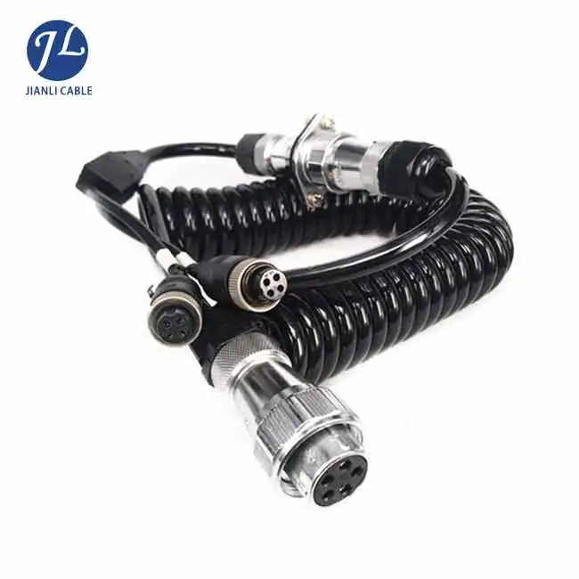 2 канала камеры видеонаблюдения системы прицеп резервного копирования, кабель камеры с 5-контактный спираль кабель-удлинитель