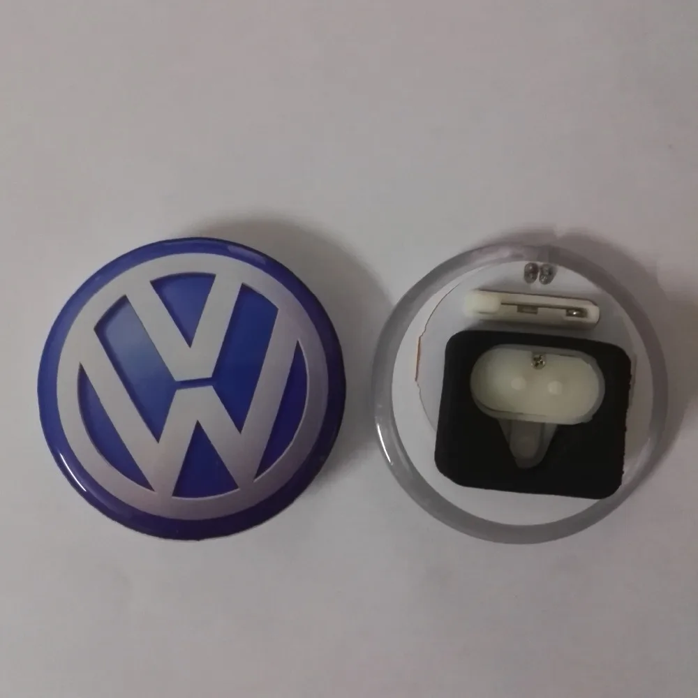 Promotional LED button badge with custom logo and pin on