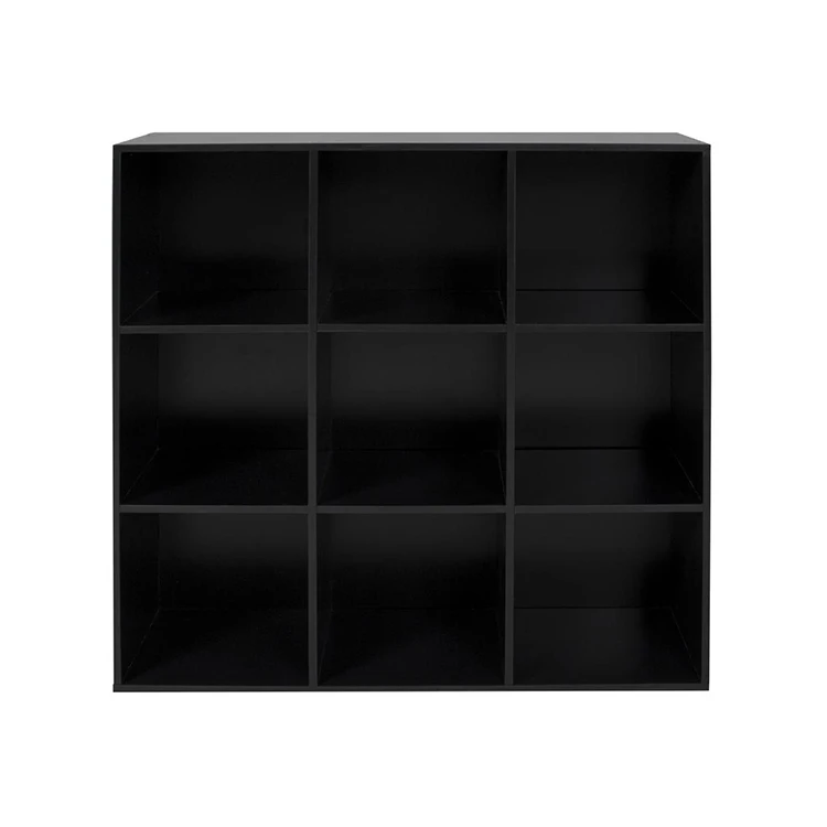 Modern office wood 9 cube storage organizer cabinet bookcase for living room