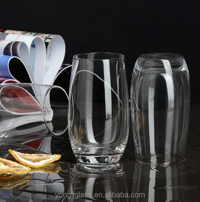 Lead free high quality clear drinking glass whisky cups, custom water glass cups