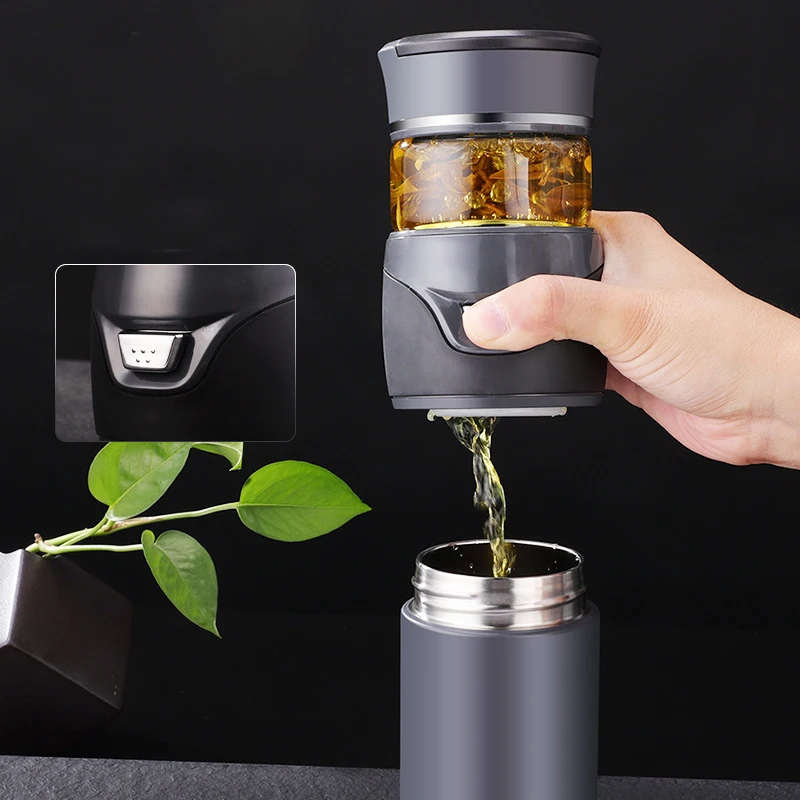 Tea/Water Separation Separate Warehouse Stainless Steel Tea Thermos Tumbler