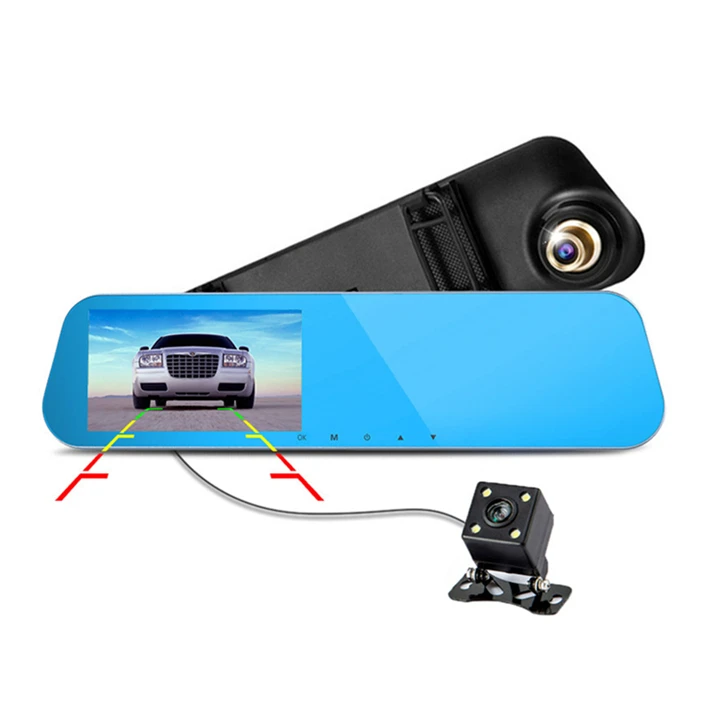 4.19 inch Car Dvr Rearview Mirror Camera 170 Degree Car DVR with Dual Lens