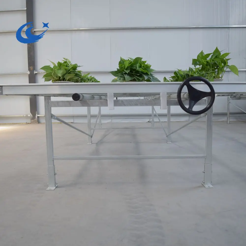 Aluminum Alloy Frame metal greenhouse rolling benches for Agricultural Greenhouse